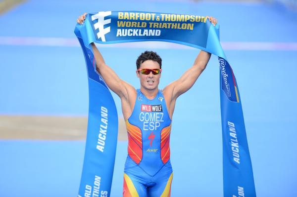 Javier Gomez impressively won the Barfoot & Thompson ITU World Triathlon in Auckland today.